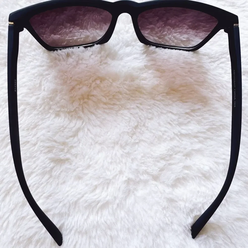 Otto Deep Midnight Blue Angular Frame Sunglasses